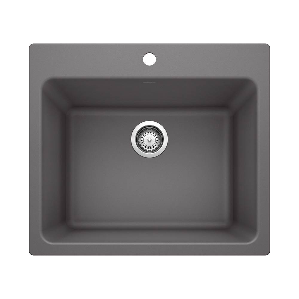 Liven SILGRANIT 25'' Single Bowl Dual Mount Laundry Sink - Cinder-related