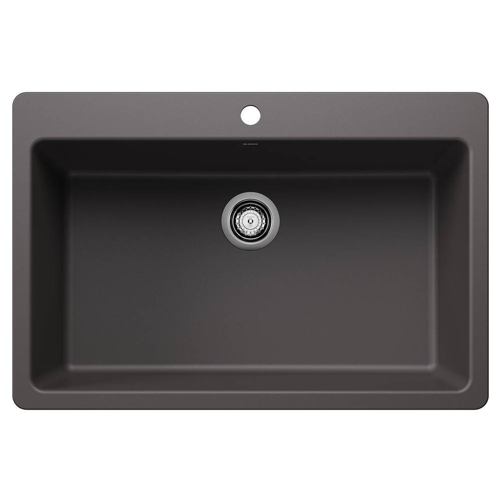 Liven SILGRANIT 33'' Super Single Dual Mount Kitchen Sink - Cinder-related