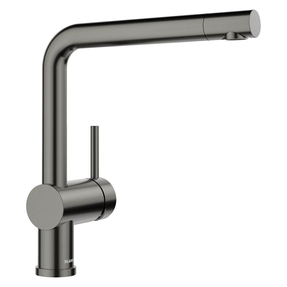 Linus Low Arc Pull-Out Dual-Spray Kitchen Faucet - Satin Dark Steel-related