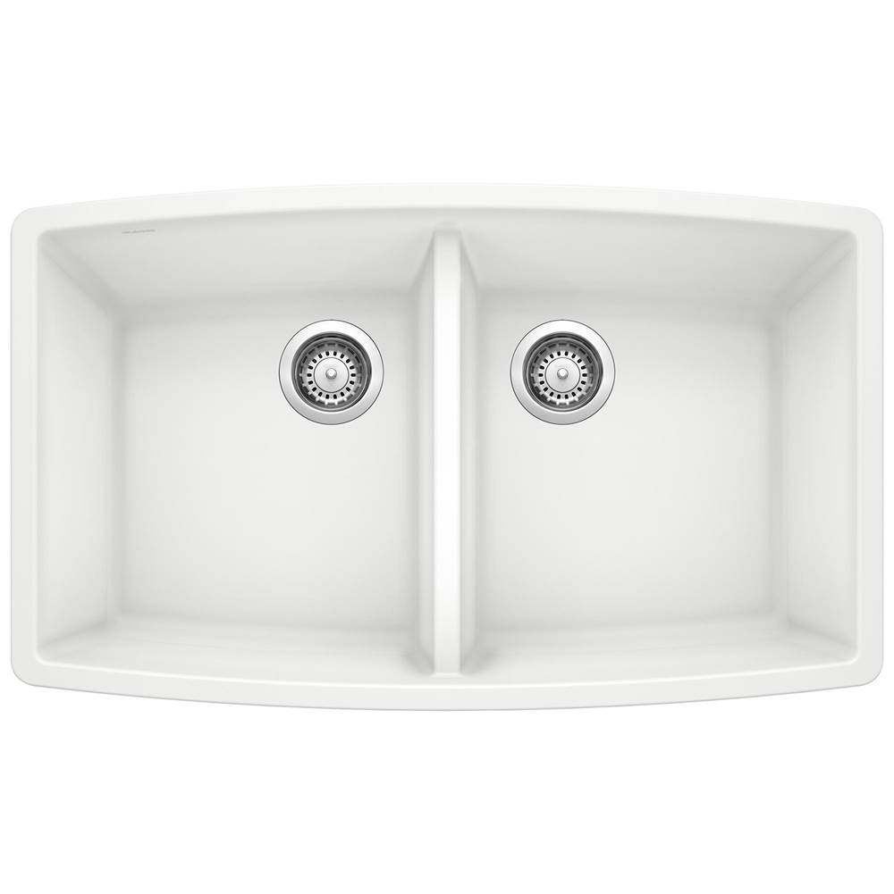 Performa SILGRANIT 33'' 50/50 Double Bowl Undermount Kitchen Sink - White-related