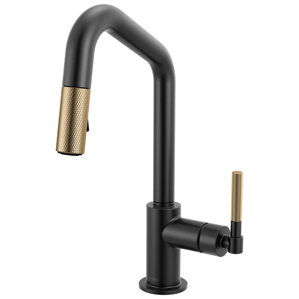Litze® Pull-Down Prep Faucet with Angle Spout - Knurled Handle-shop
