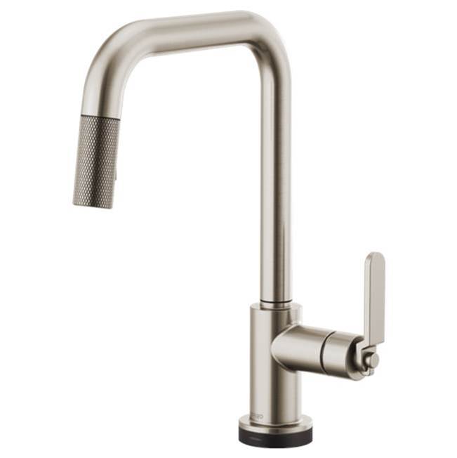 Square Spout Pull-Down With Smarttouch, Industrial Handle-shop