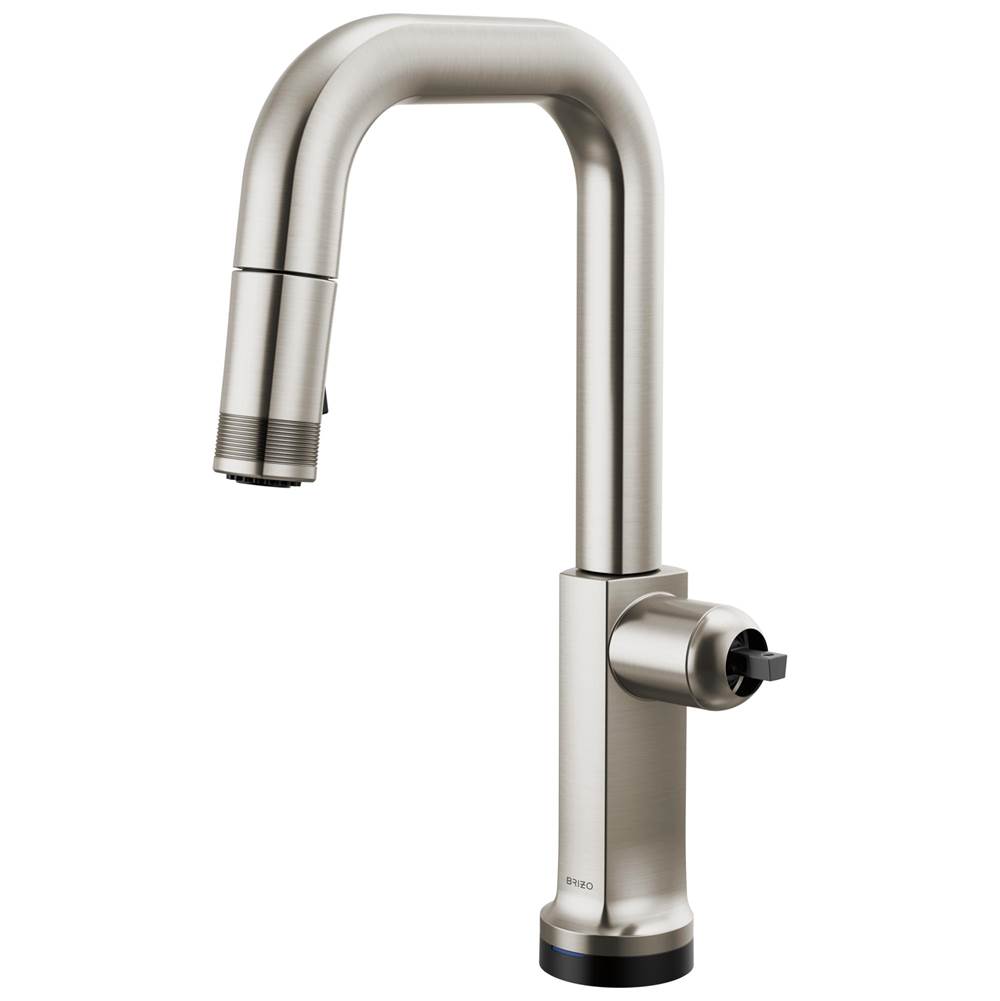 Kintsu® SmartTouch® Pull-Down Prep Faucet with Square Spout - Less Handle-related