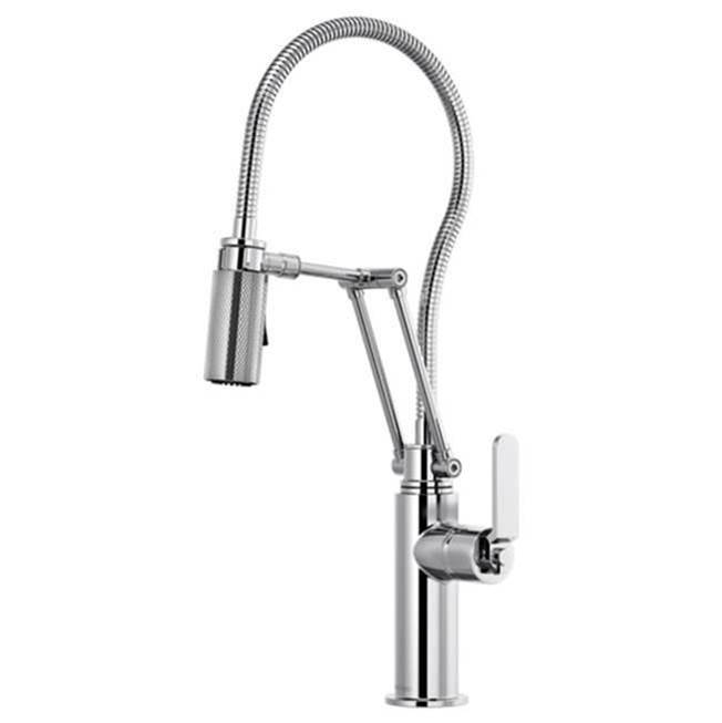 Articulating Faucet With Industrial Handle And Finished Hose-shop