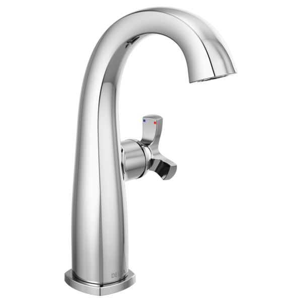 Single Handle Mid-Height Bathroom Faucet - Less Handle-related