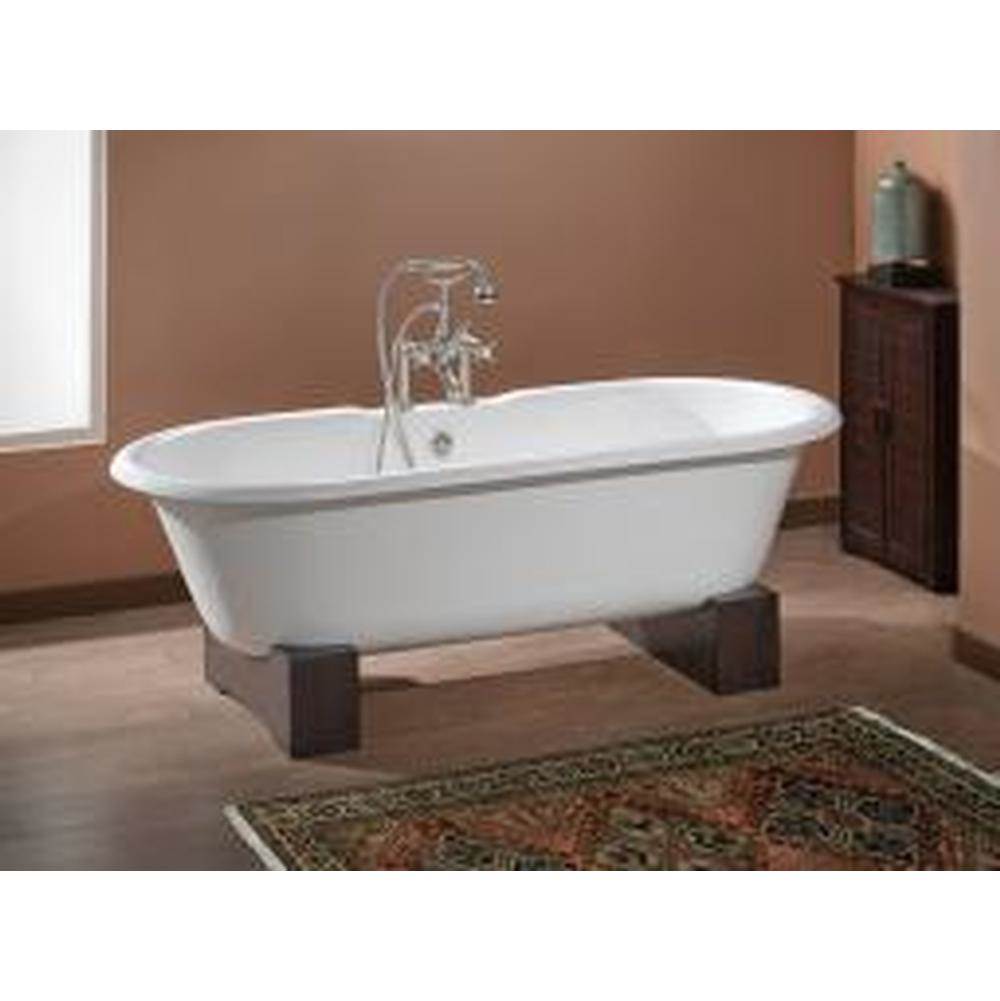 Regal Tub, 68'', White In, Custom Out, 6'' Drill, Polished Brass Feet-shop