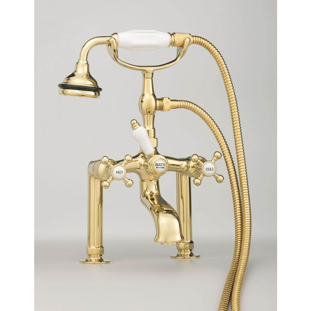 5100 SERIES Extra-Tall Deck-Mount Tub Filler - Lever Handles - Porcelain Accents-related