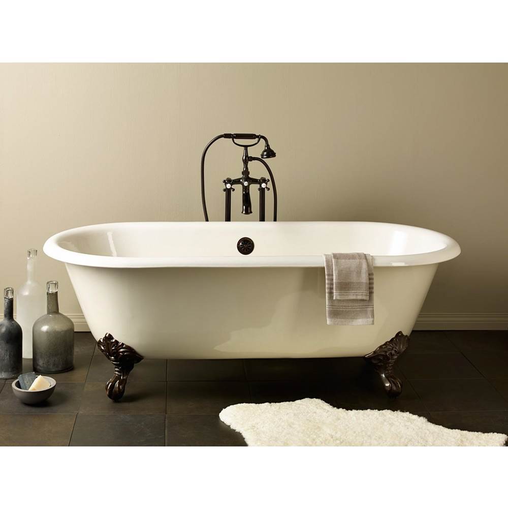 Regal Tub, 70'', White In, Custom Out, 6'' Drill, Polished Nickel Feet-related