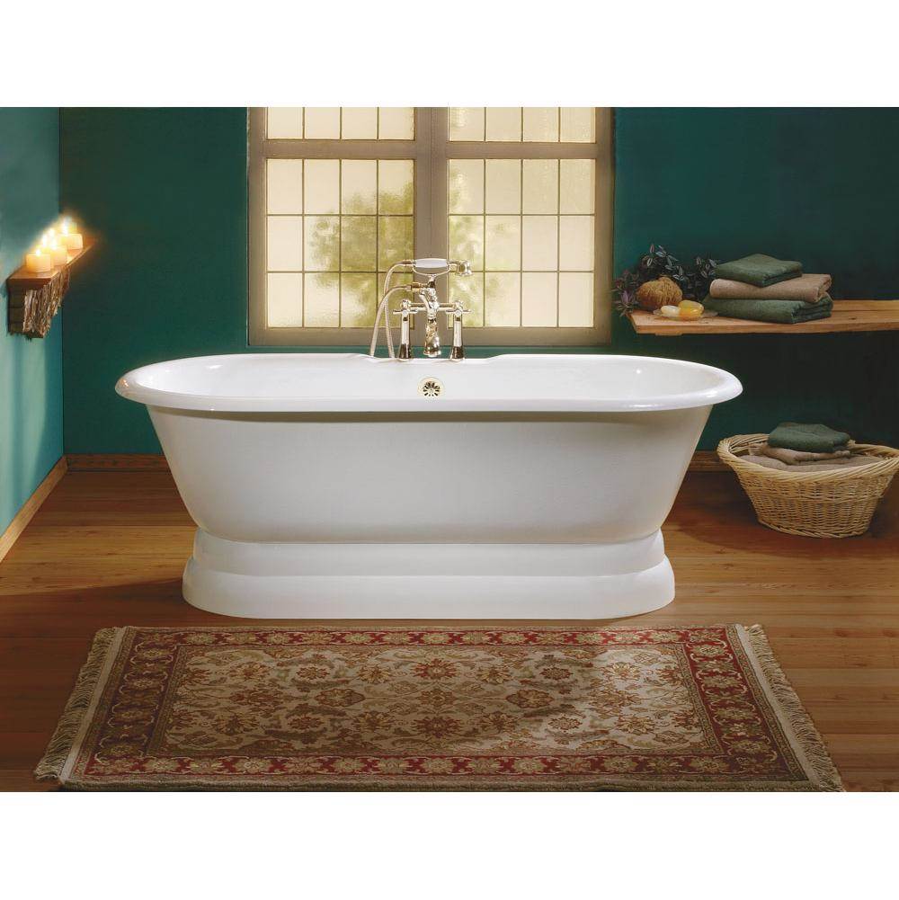 REGAL Cast Iron Bathtub with Pedestal Base and Continuous Rolled Rim-related