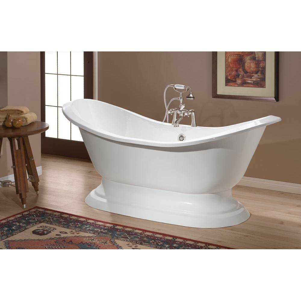 REGENCY Cast Iron Bathtub with Pedestal Base and Faucet Holes-related
