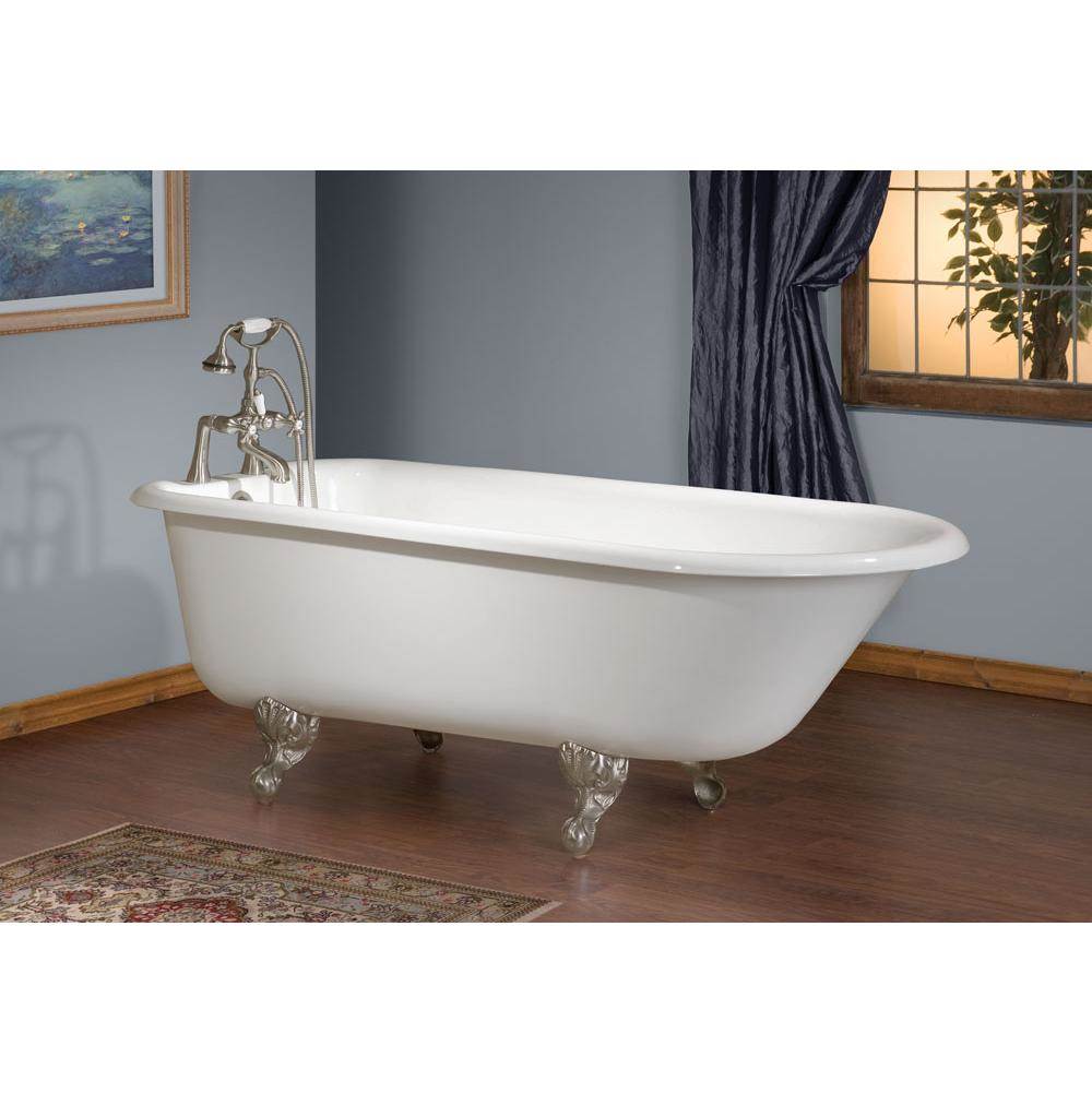 Traditional Tub, 61'', White In, Custom Out, 3-3/8'' Wall Drilling, Polished Nick-related