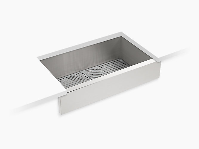 Ludington®34" x 19-3/4" x 9-1/2" Undermount single-bowl farmhouse kitchen sink with accessories-main