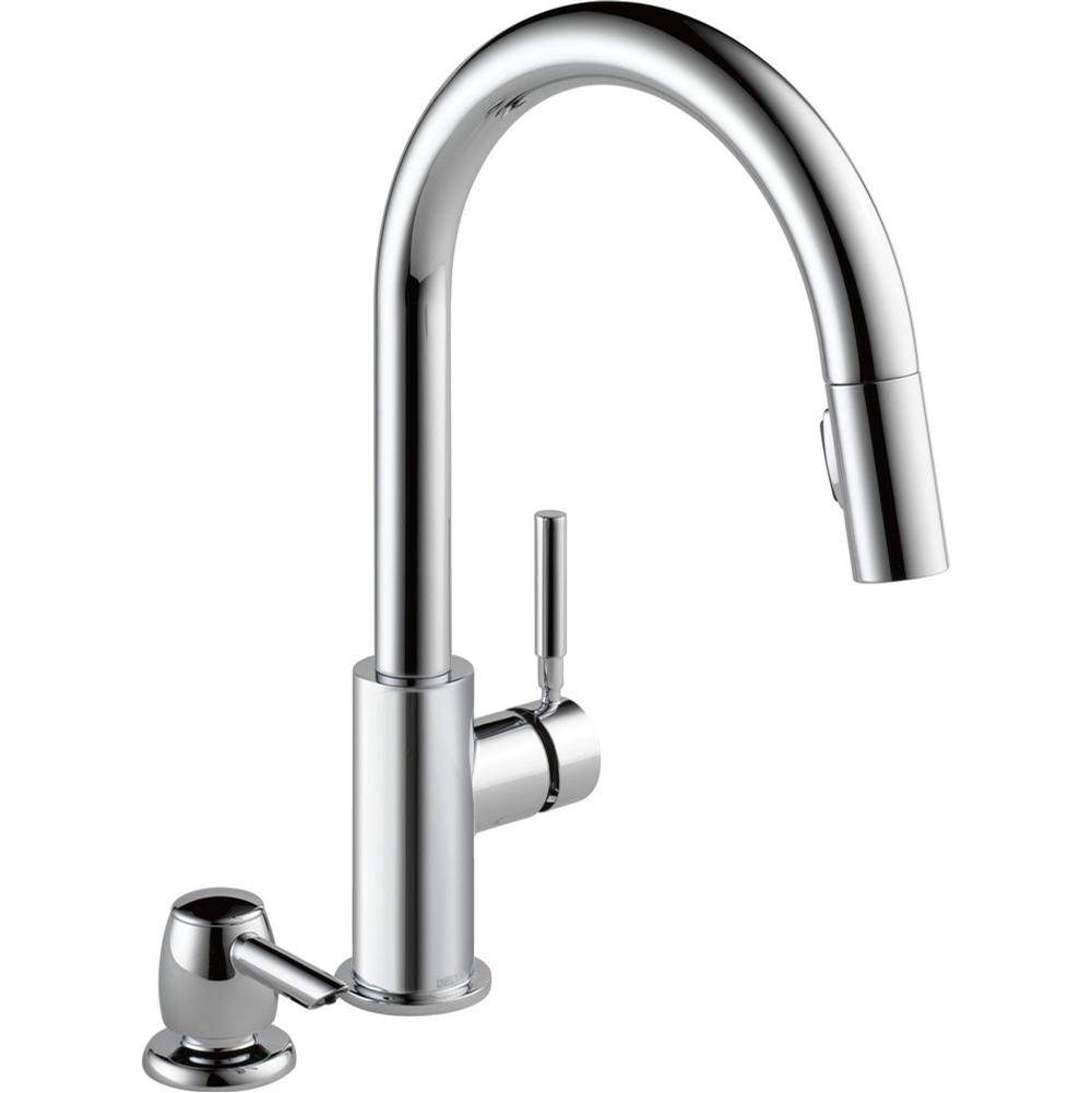 Single Handle Pull-Down Kitchen Faucet With Soap Dispenser-shop