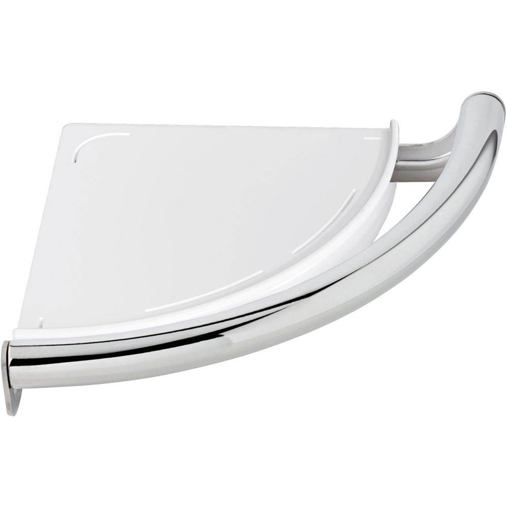 BathSafety Contemporary Corner Shelf with Assist Bar-related