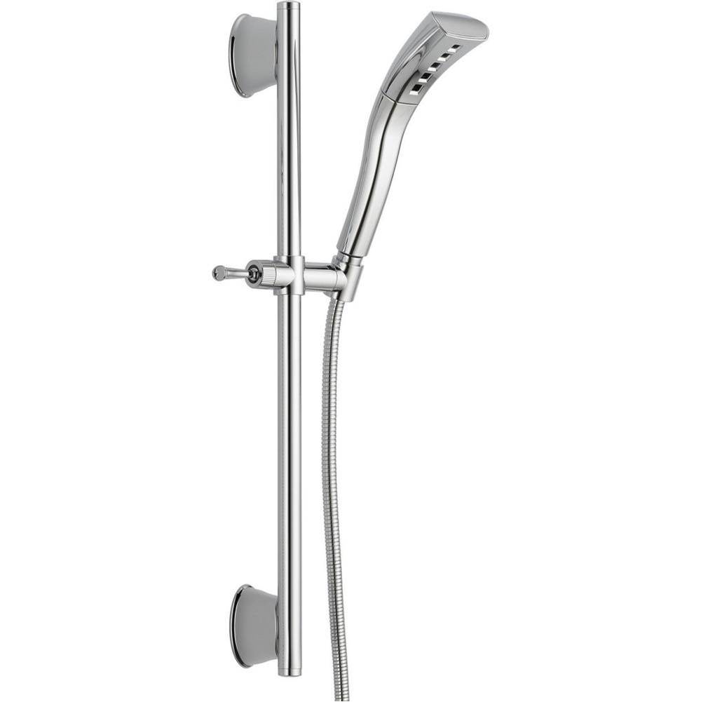 Universal Showering Components H2OKinetic? Single-Setting Slide Bar Hand Shower-related