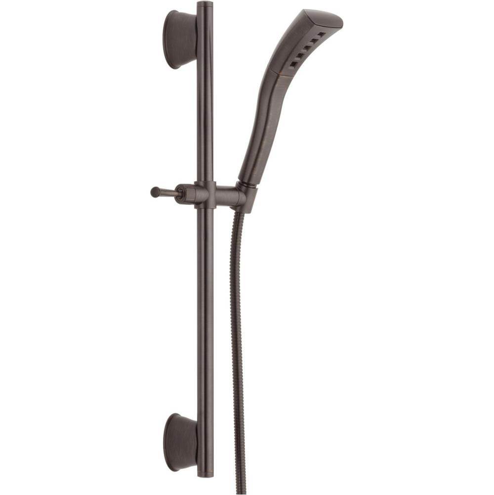 Universal Showering Components H2OKinetic?Single-Setting Slide Bar Hand Shower-related