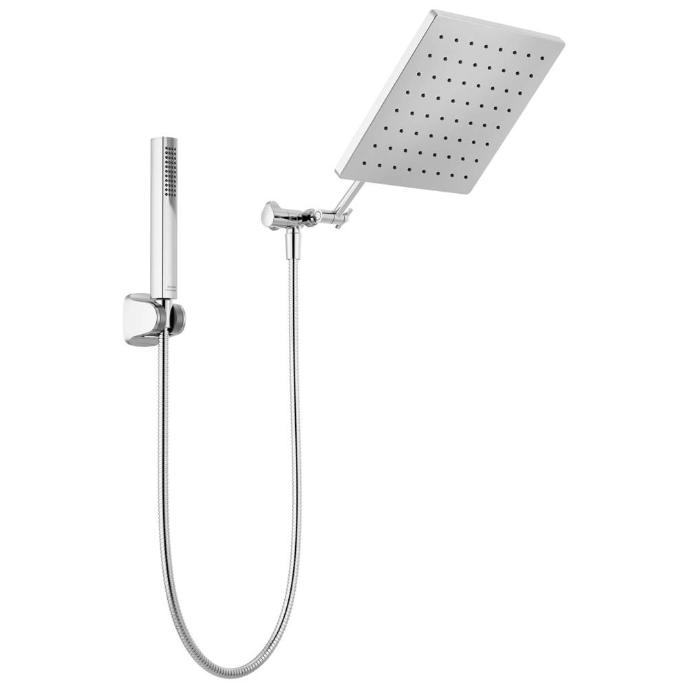Universal Showering Components 10'' Raincan Shower Head & Hand Held Combo with Ad-shop