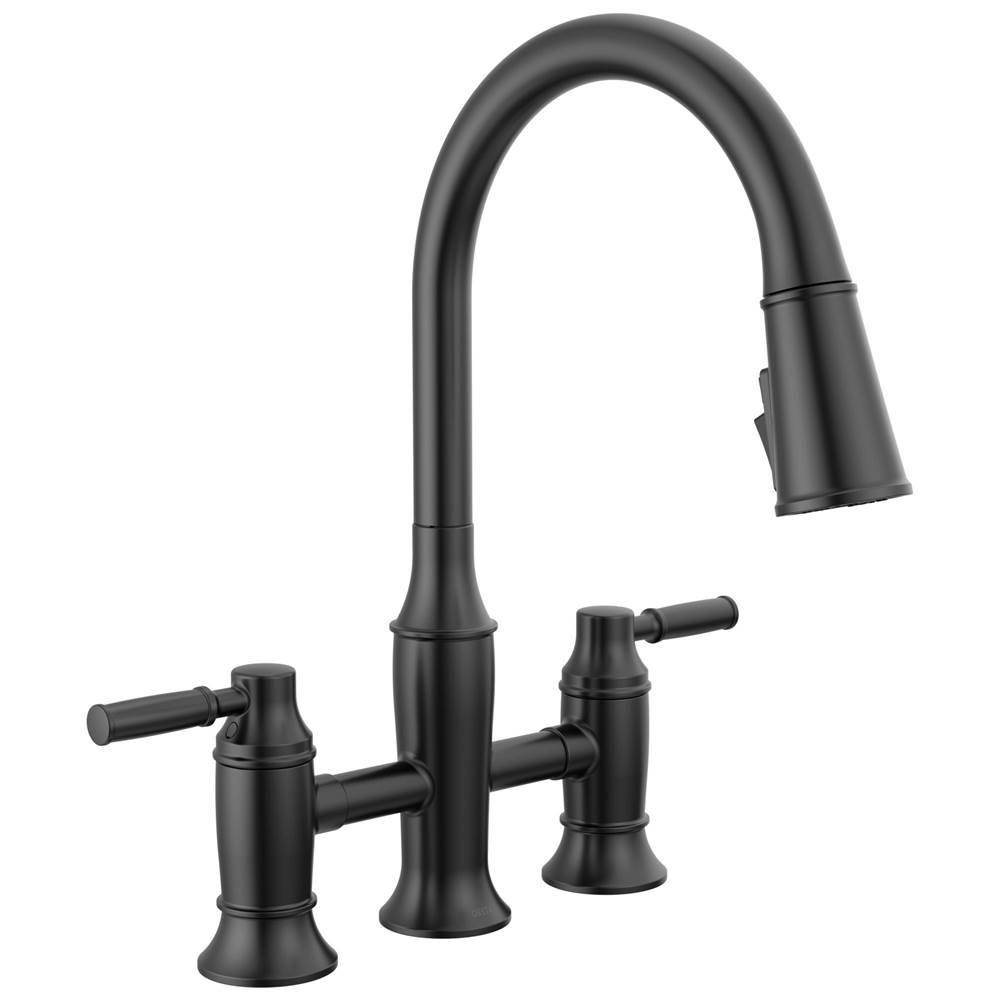 Renaldi? Two Handle Pull-Down Bridge Kitchen Faucet-related