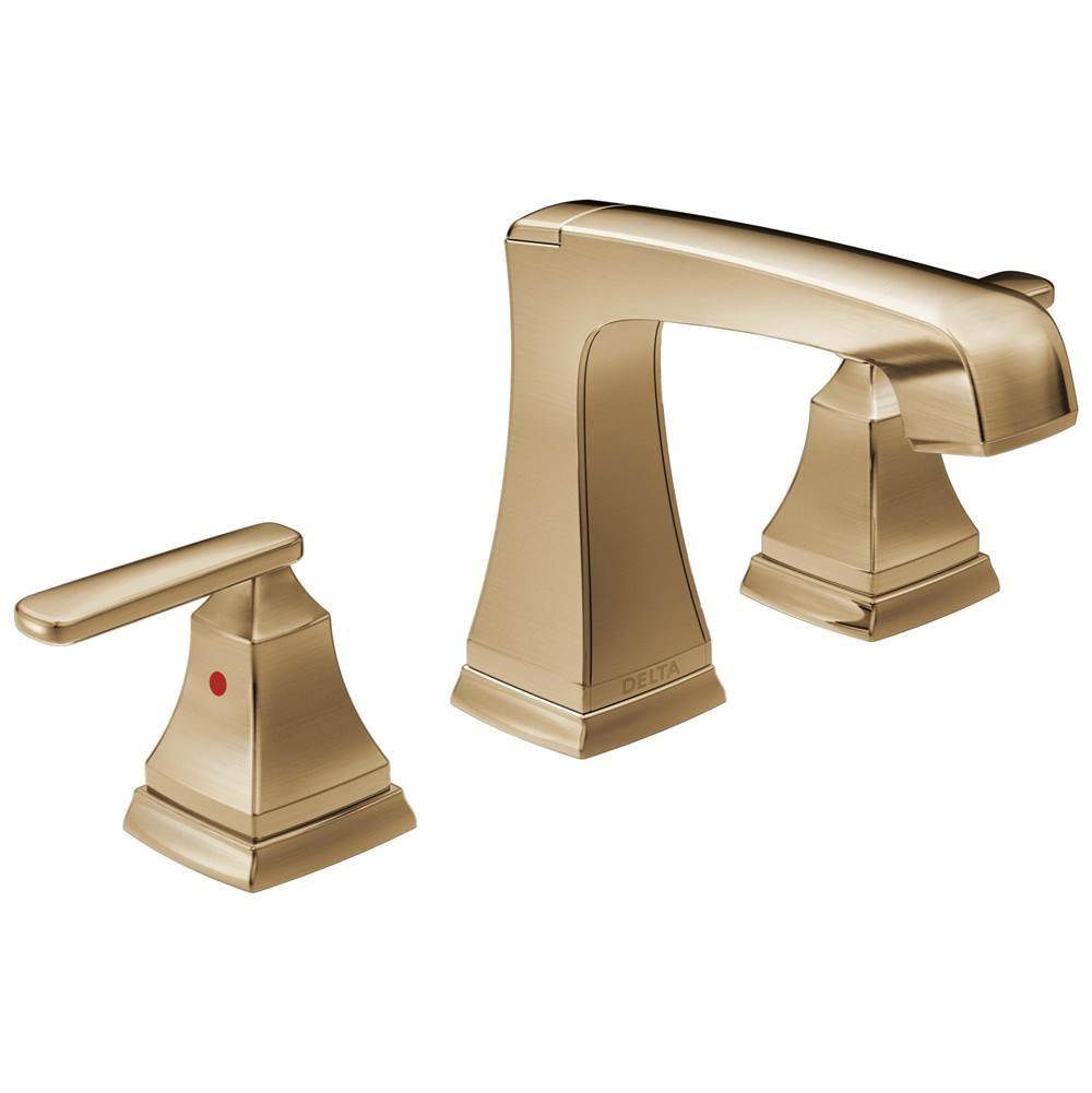 Ashlyn Two Handle Widespread Bathroom Faucet with EZ Anchor Champagne Bronze-shop