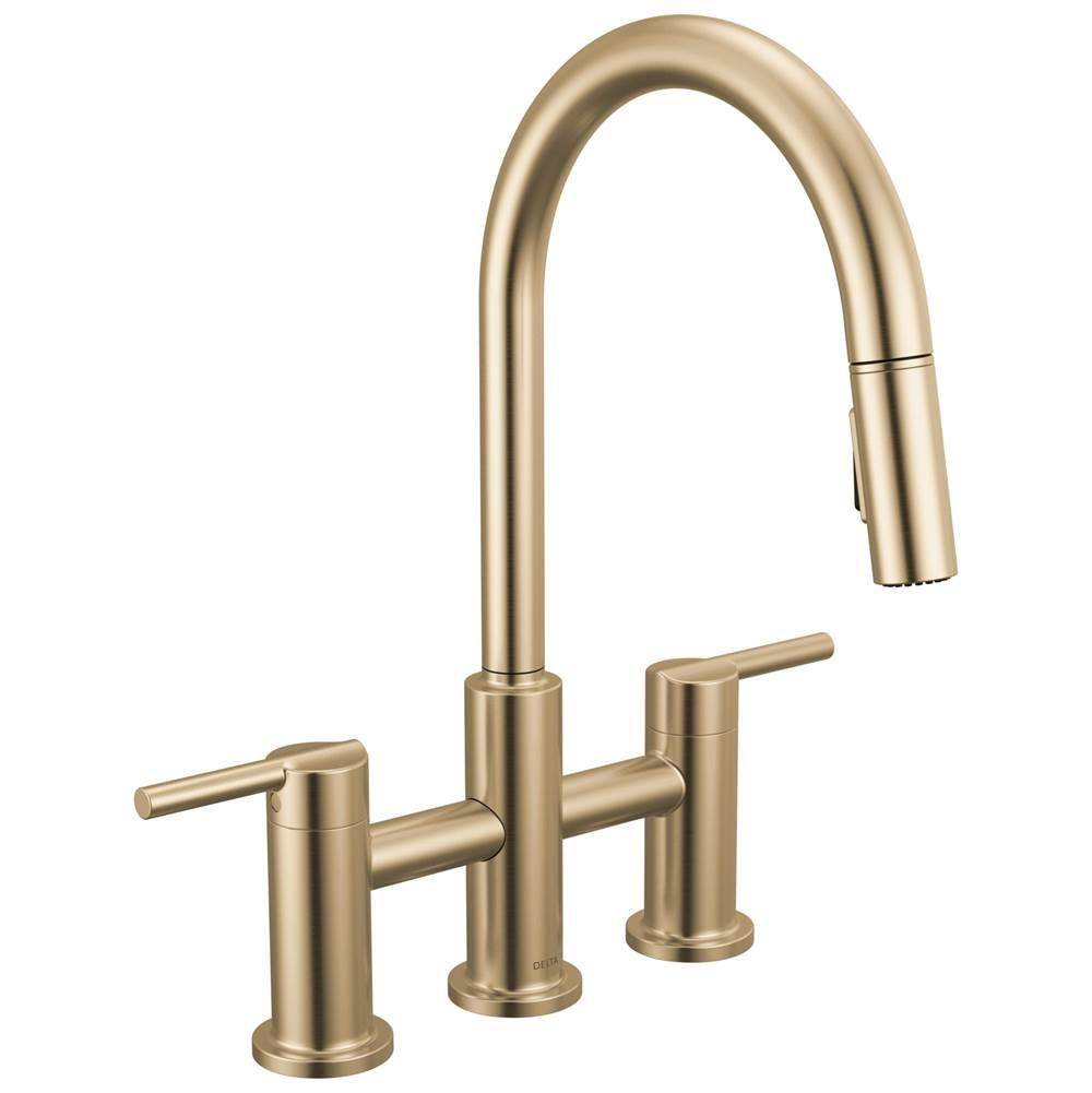 Nicoli? Two Handle Pull-Down Bridge Kitchen Faucet-related