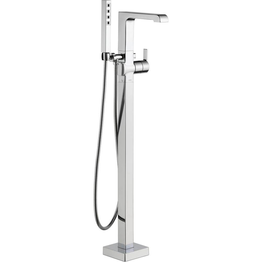 Ara? Single Handle Floor Mount Tub Filler Trim with Hand Shower-shop