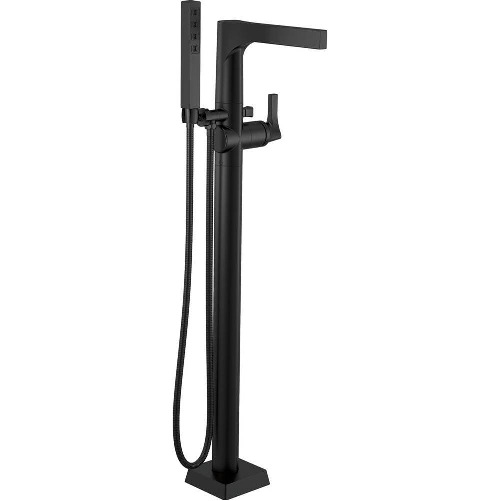 Zura? Single Handle Floor Mount Tub Filler Trim with Hand Shower-related