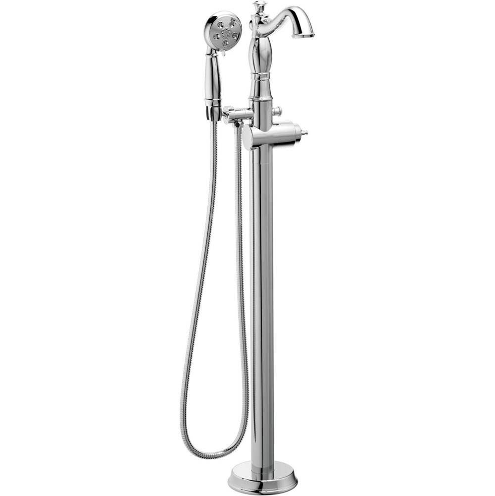 Cassidy? Single Handle Floor Mount Tub Filler Trim with Hand Shower - Less Handle-shop