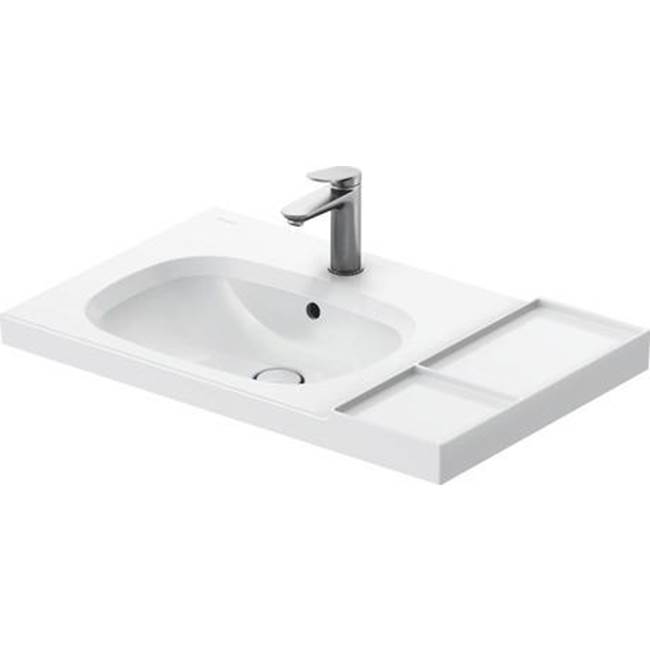 Aurena 31 3/4'' Rectangular Wall Mounted Sink in White with Single Faucet Hole an-shop