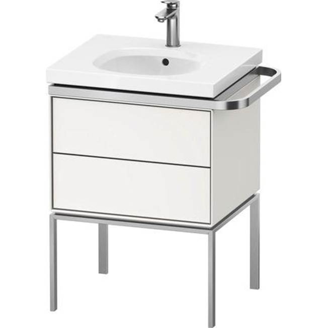 Aurena 23'' Wall Mount Two Drawer Single Vanity Cabinet in Satin Matte White, Sin-related
