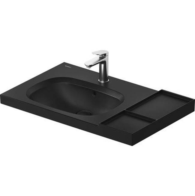 Aurena 31 3/4'' Rectangular Wall Mounted Sink in Matte Black with Single Faucet H-related
