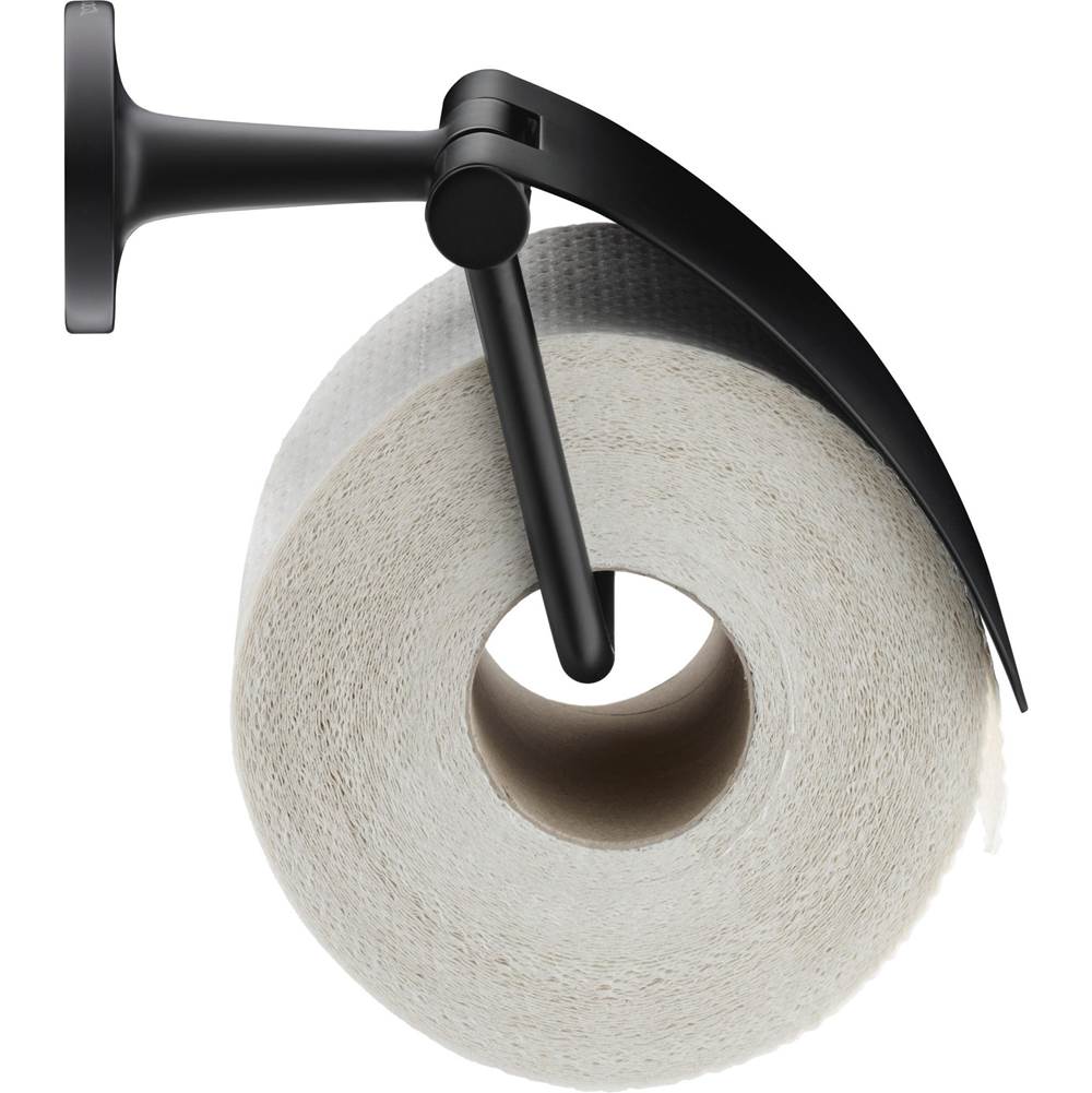 Starck T Single Roll Covered Toilet Paper Holder in Matte Black-related