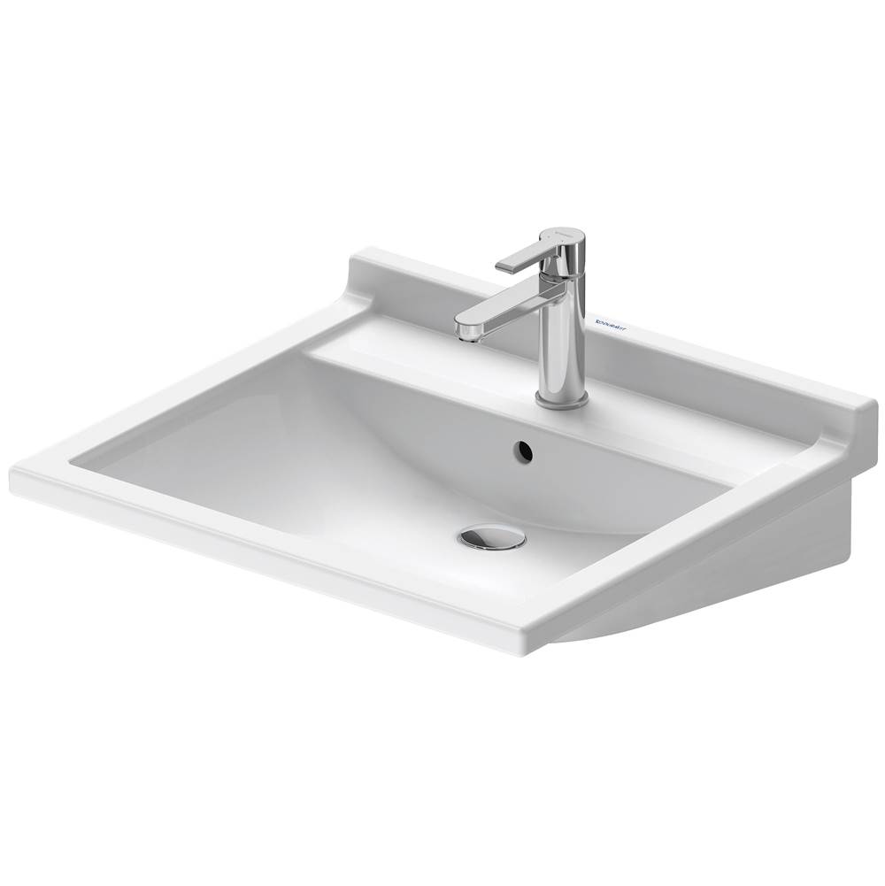 Starck 3 23 5/8'' Rectangular Wall Mounted Sink in White with Single Faucet Hole -related