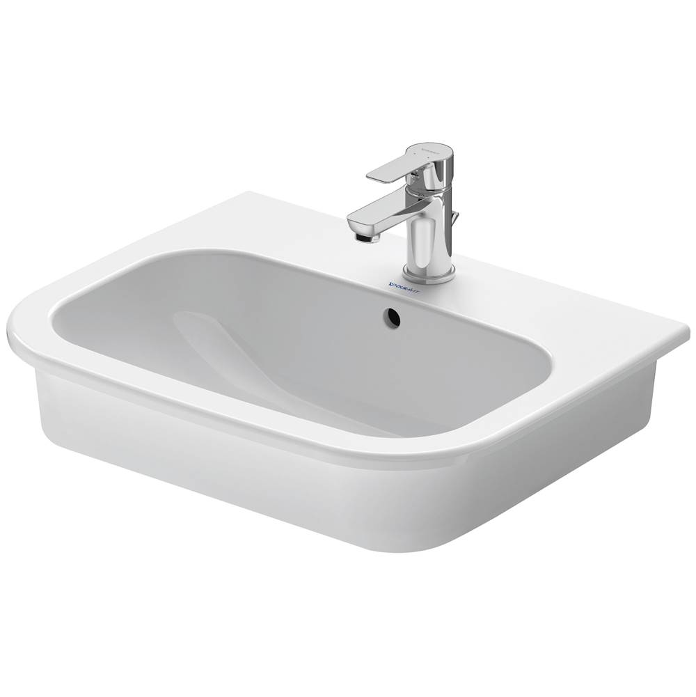 D-Code 21 1/2'' Rectangular Drop In Sink in White with Single Faucet Hole and Ove-related