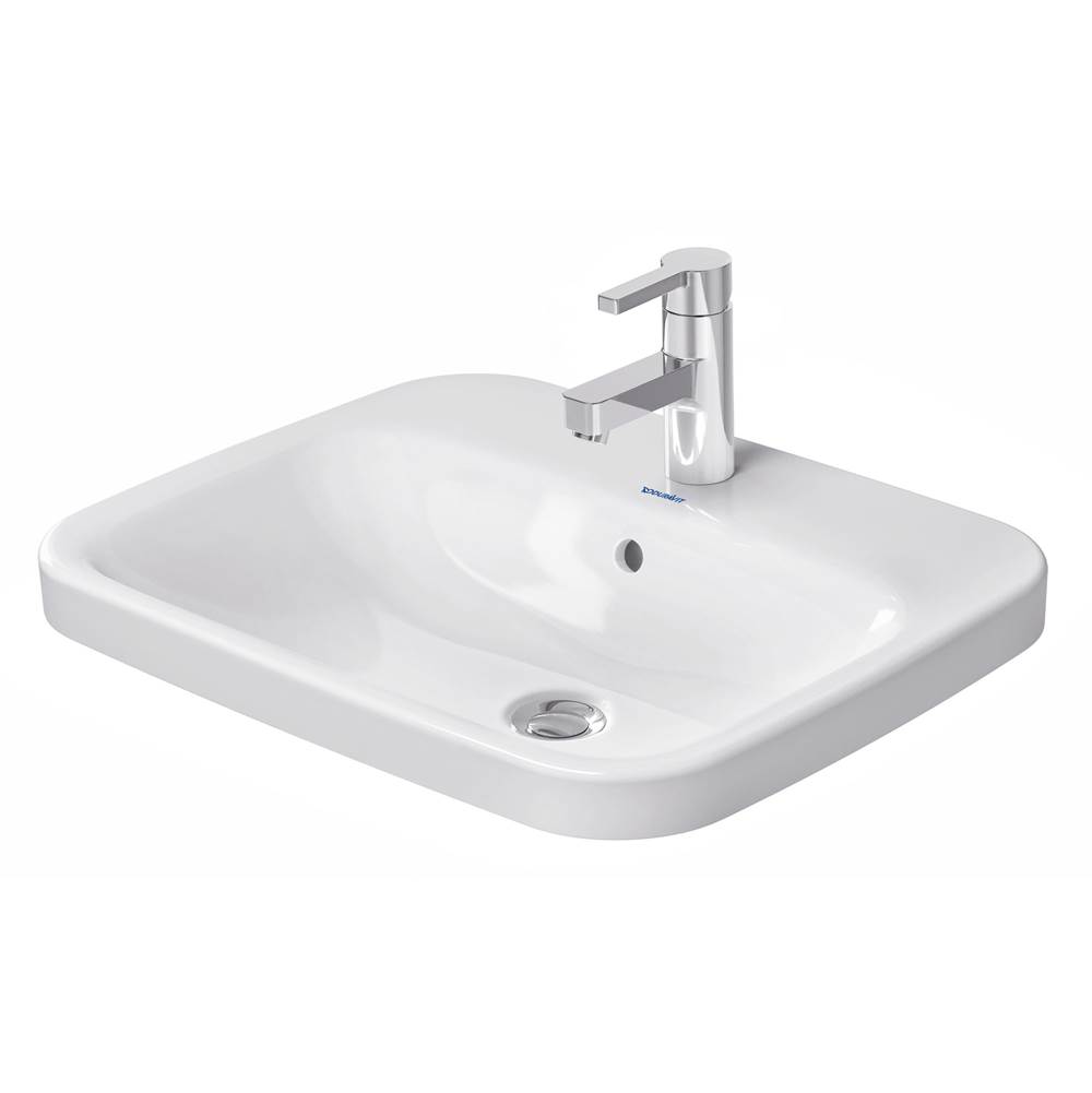 DuraStyle 22'' Rectangular Drop In Sink in White with Single Faucet Hole and Over-related