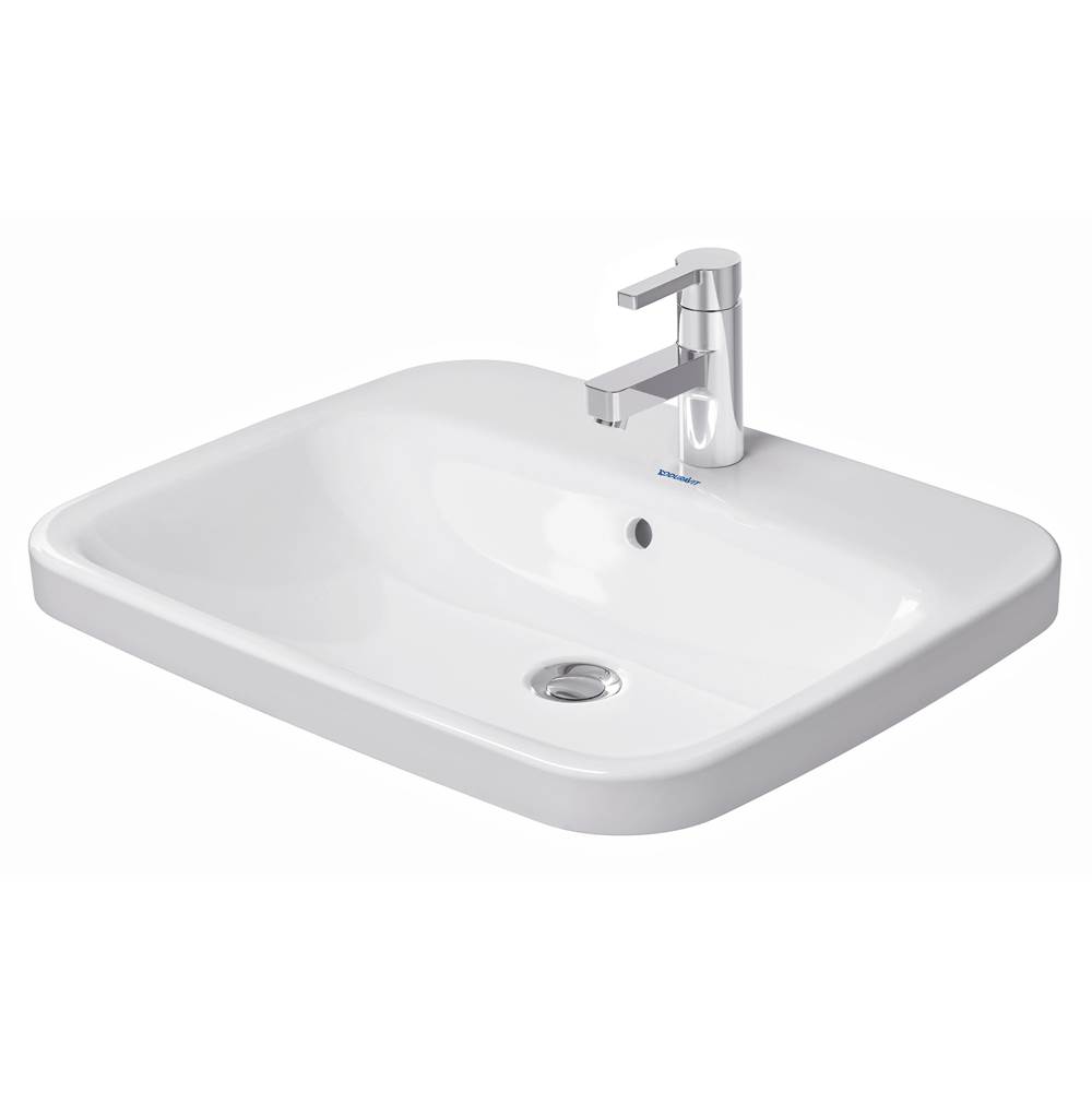 DuraStyle 24 1/4'' Rectangular Drop In Sink in White with Single Faucet Hole and -related