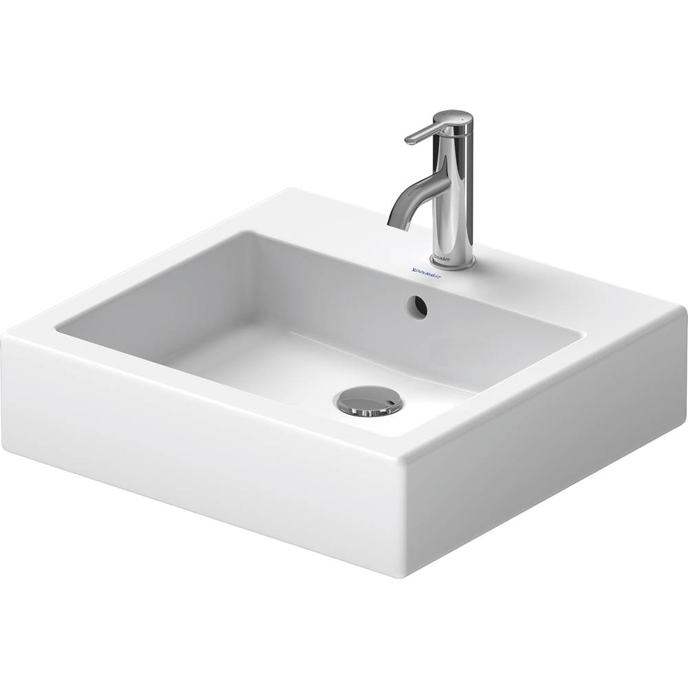 Vero 19 5/8'' Rectangular Vessel Sink in White with Single Faucet Hole and with O-related