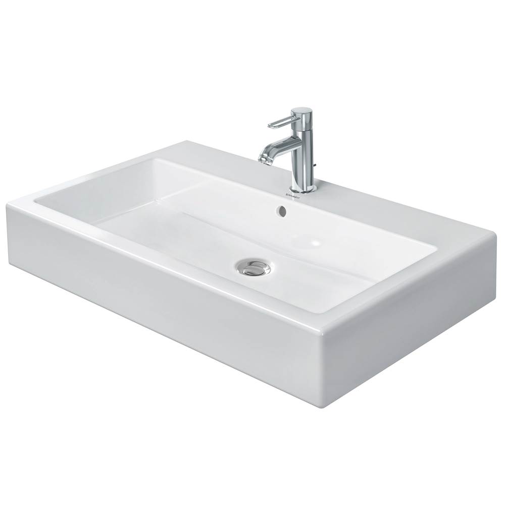 Vero 31 1/2'' Rectangular Vessel Sink in White with Single Faucet Hole and with O-shop