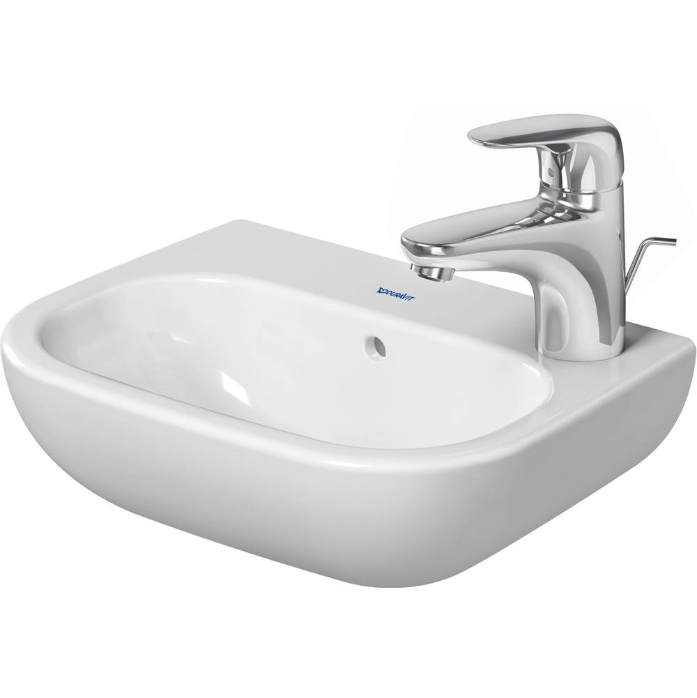 D-Code 14 1/8'' Rectangular Wall Mounted Sink in White with Single Faucet Hole an-related