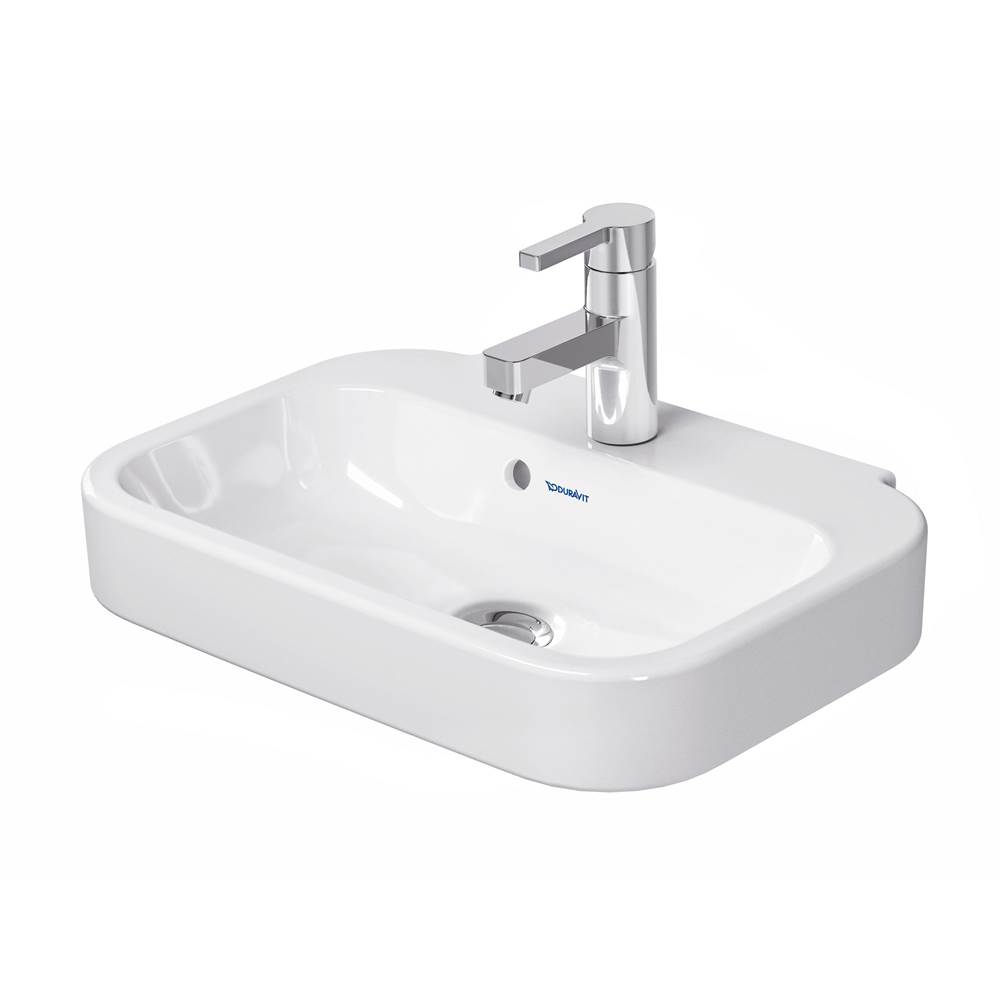 Happy D.2 19 5/8'' Rectangular Wall Mounted Sink in White with Single Faucet Hole-related