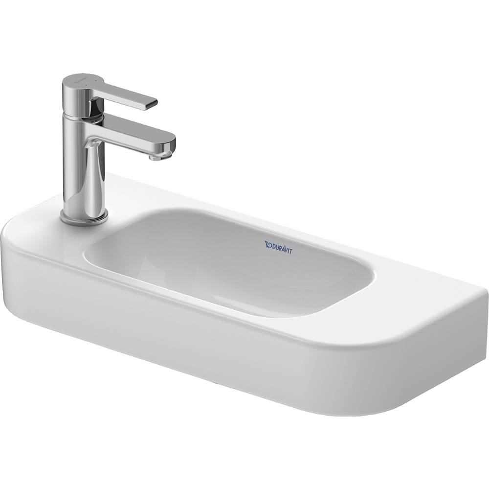 Happy D.2 19 5/8'' Rectangular Wall Mounted Sink in White with Single Faucet Hole-shop