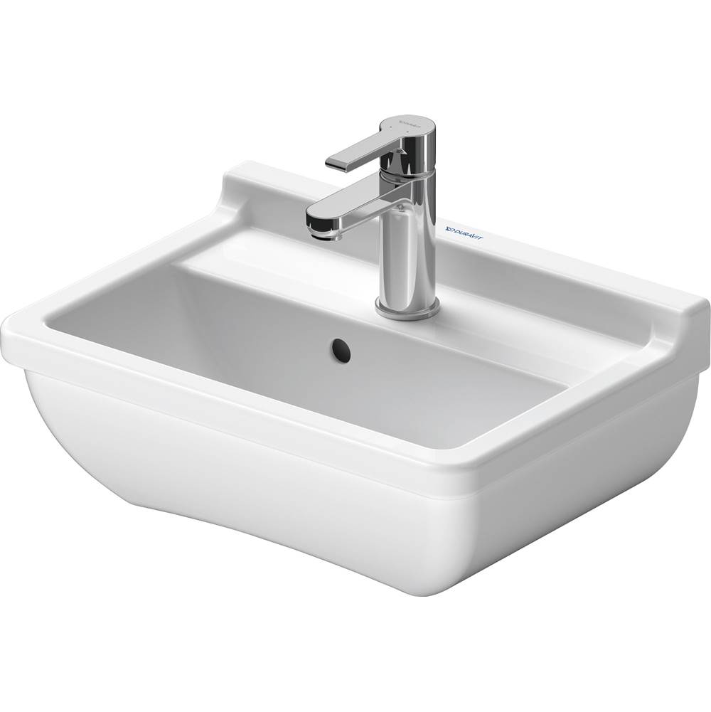 Starck 3 17 3/4'' Rectangular Wall Mounted Sink in White with Single Faucet Hole -related