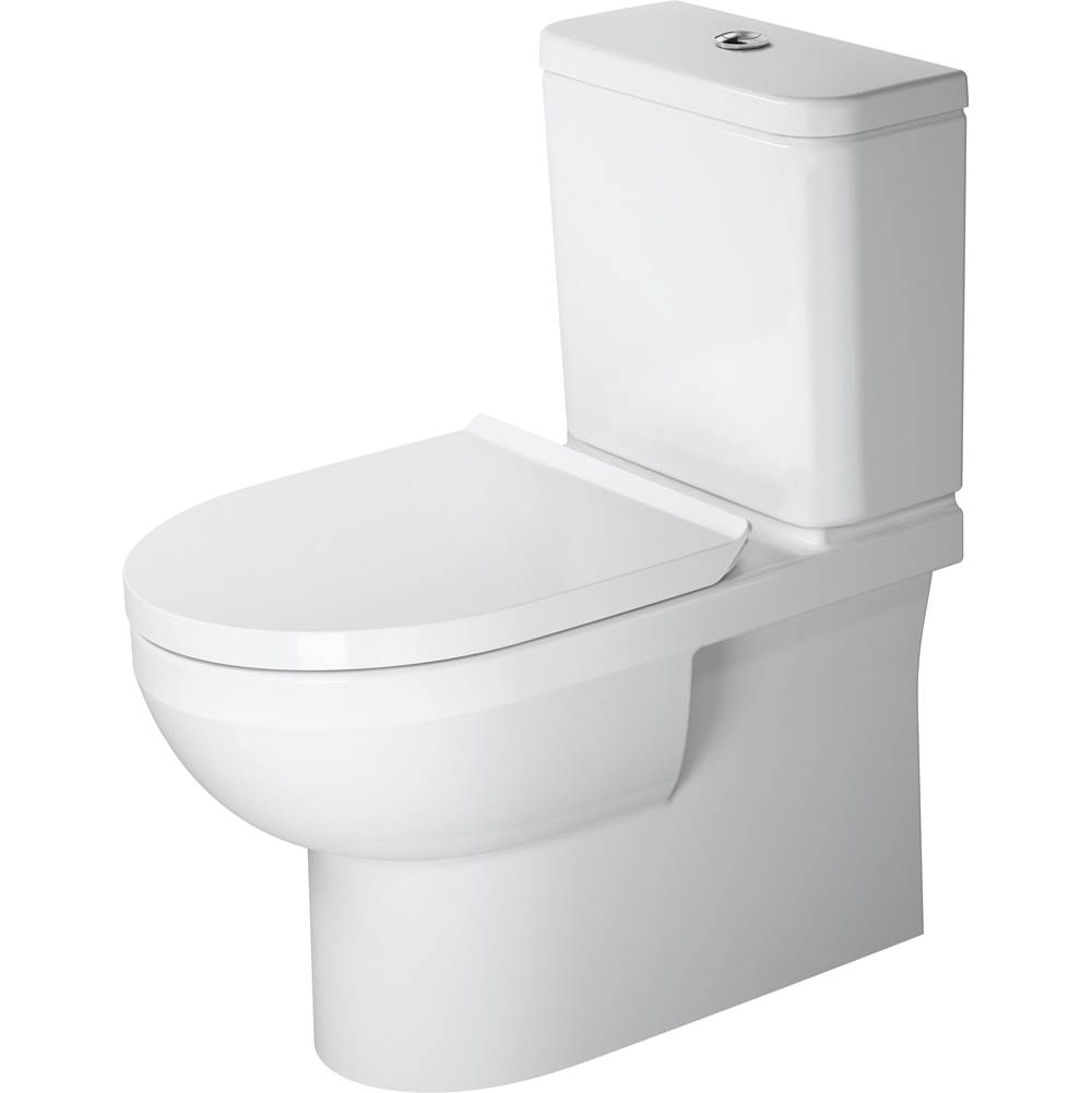 No.1 1.6/0.8 GPF Dual Flush Rimless Round Close Coupled Toilet Bowl in White-related