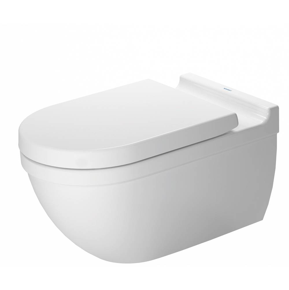 Starck 3 1.6/0.8 GPF Dual Flush ADA Compliant Elongated Wall Mounted Toilet in Wh-related