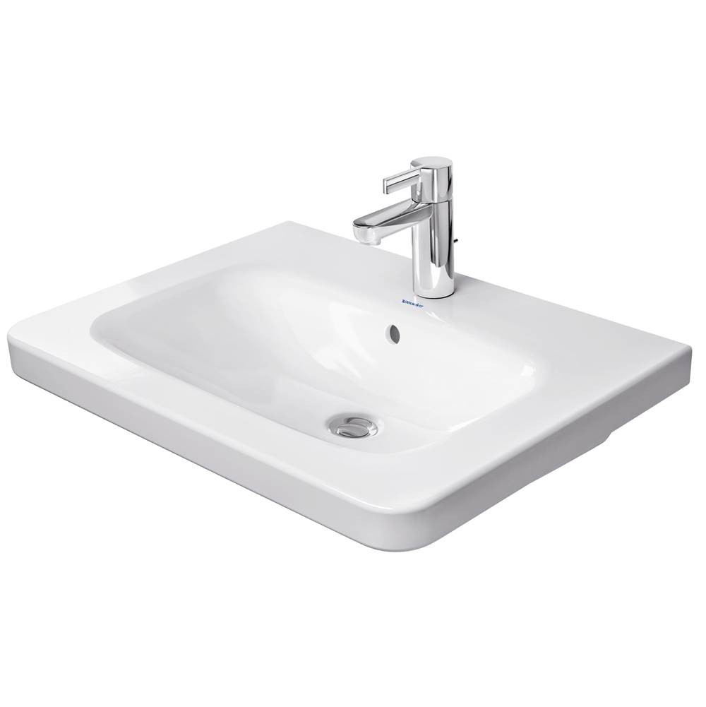 DuraStyle 25 5/8'' Rectangular Wall Mounted Sink in White with Single Faucet Hole-related