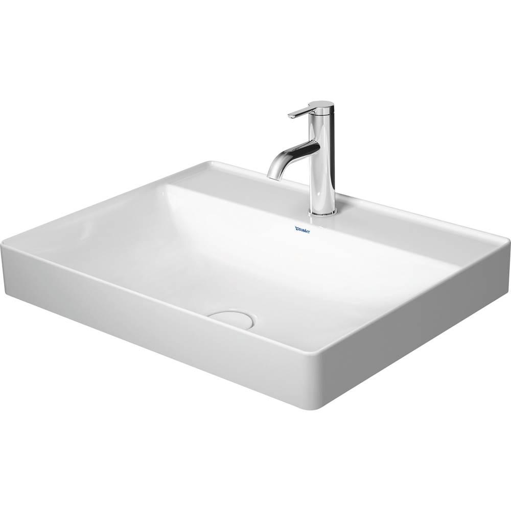 DuraSquare 23 5/8'' Rectangular Vessel Sink in White with Single Faucet Hole and-related
