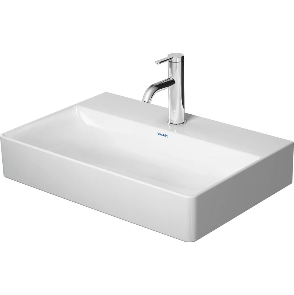 DuraSquare 23 5/8'' Rectangular Wall Mounted Sink in White with Single Faucet Hol-related
