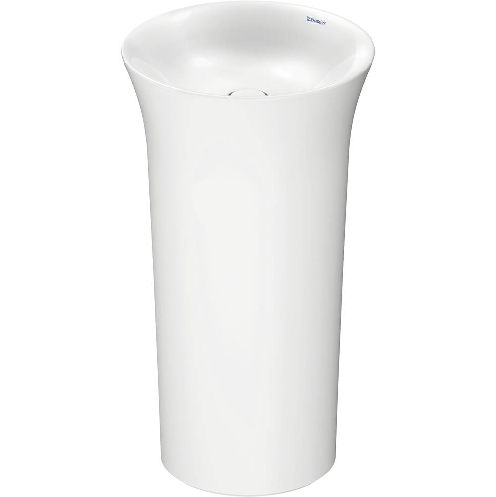 White Tulip19 5/8'' Pedestal Sink in White with Rear Outlet-related