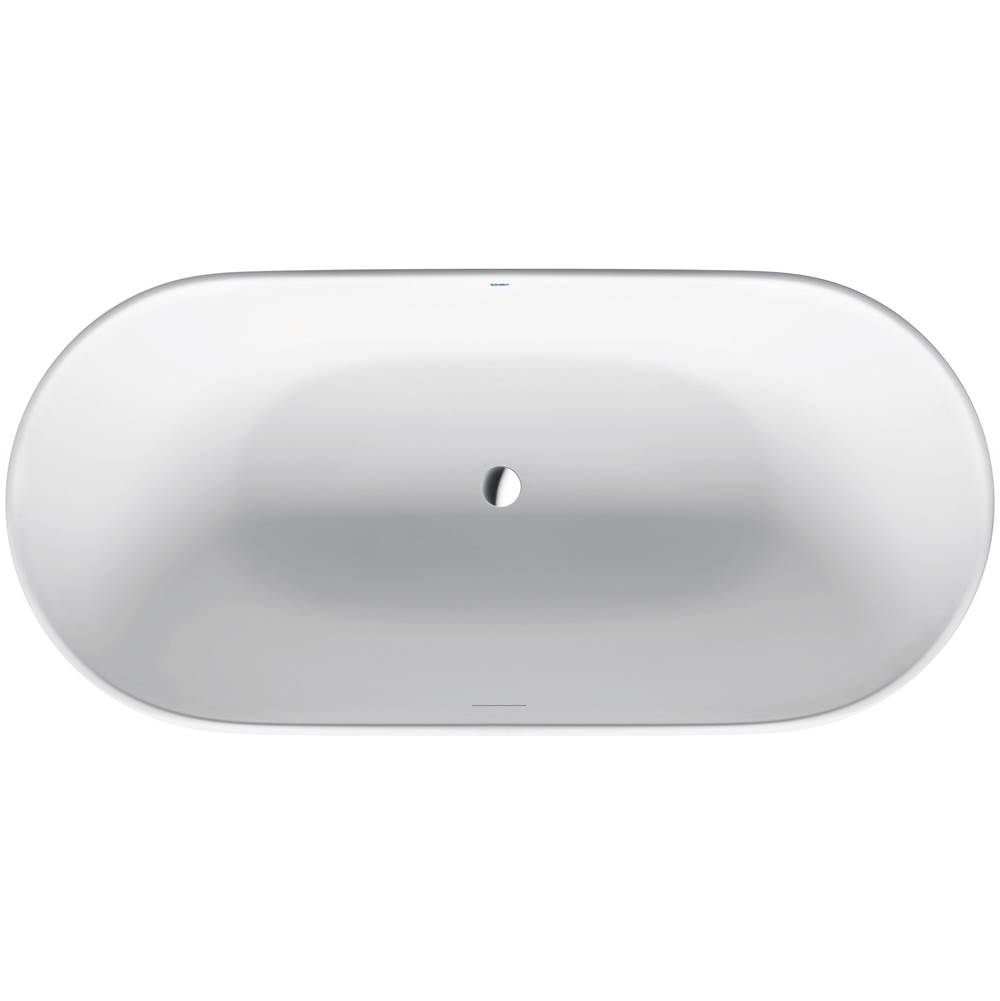 Luv 70 7/8'' x 33 1/2'' Oval Freestanding Bathtub in White Solid Surface with Cen-related