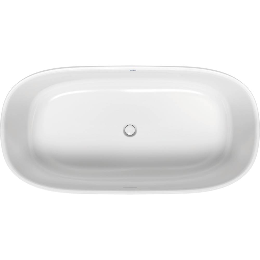 Zencha 70 7/8'' x 35 3/8'' Oval Freestanding Bathtub in White Solid Surface with -related