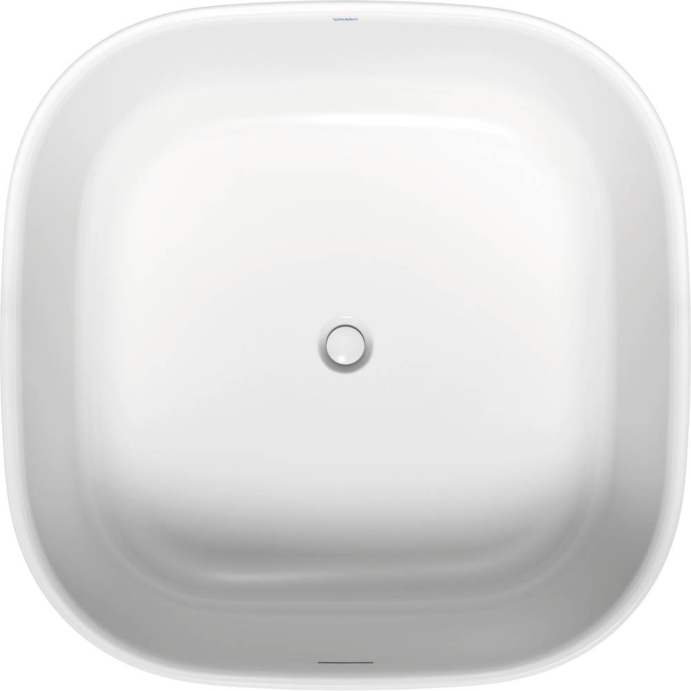 Zencha 49 1/4'' x 49 1/4'' Square Freestanding Bathtub in White Solid Surface wit-shop